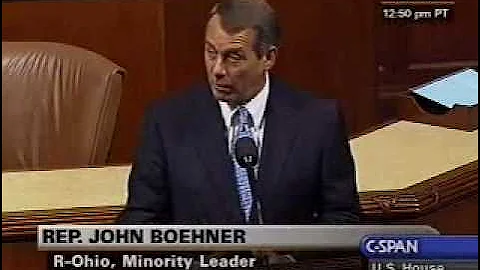 Boehner Floor Speech Opposing the Dems National Debt Limit Hike