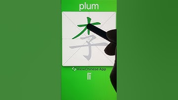 How to Write 李(plum) in Chinese? App Name :《ViewChinese》&《My HSK》