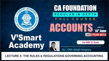 Lecture 3 | CA Foundation Accounts Regular In-Depth Course| Nov21 & May22