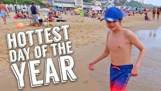 Bournemouth Beach on the Hottest Day of the Year | Summer Heatwave Vlog
