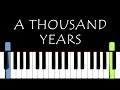 A Thousand Years EASY BEGINNER Piano Tutorial | Christina Perri