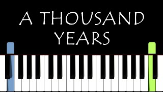 A Thousand Years - Christina Perri | Easy Beginner Piano Tutorial