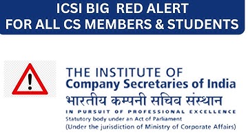 icsi alert video for all cs members and students