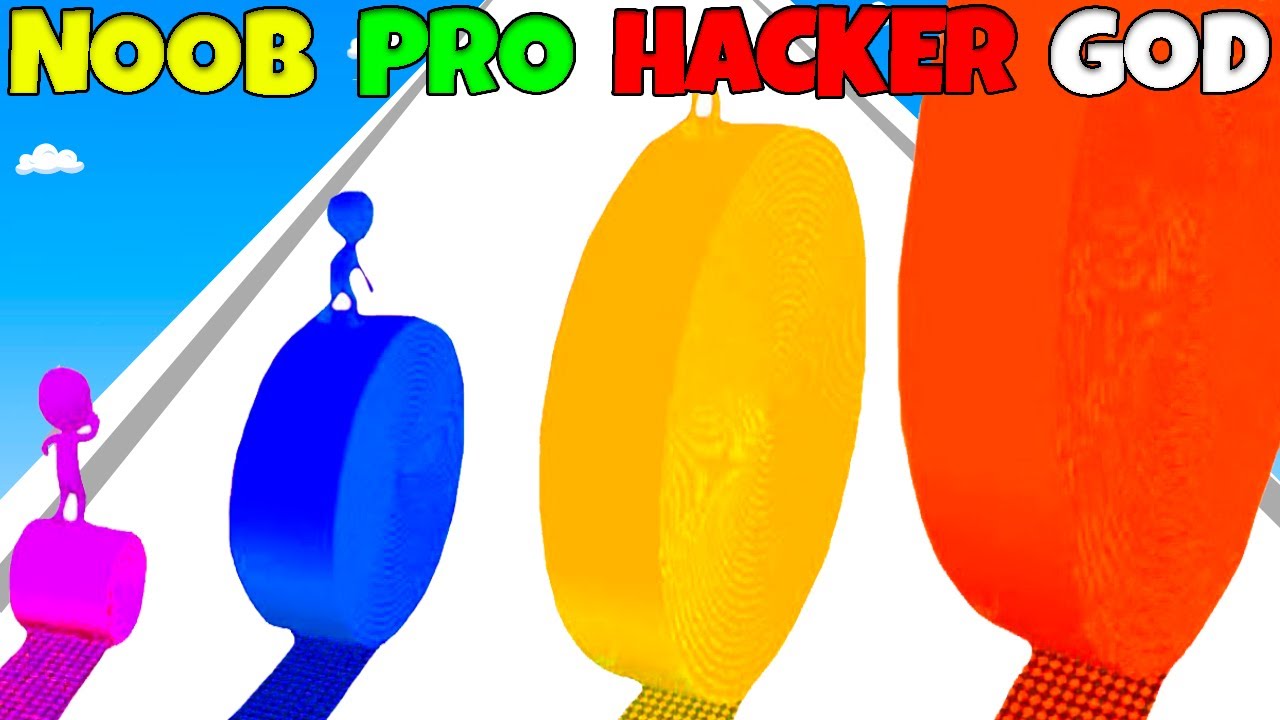 NOOB vs PRO vs HACKER vs GOD - Spiral Roller Run