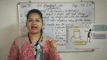 CBSE CA Computer Application Class-7 Ch-6 Spreadsheets-An Introduction Part-6