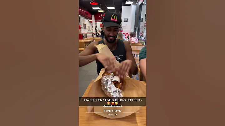 HOW TO EAT FIVE GUYS 🍔 🍟😎 #shorts