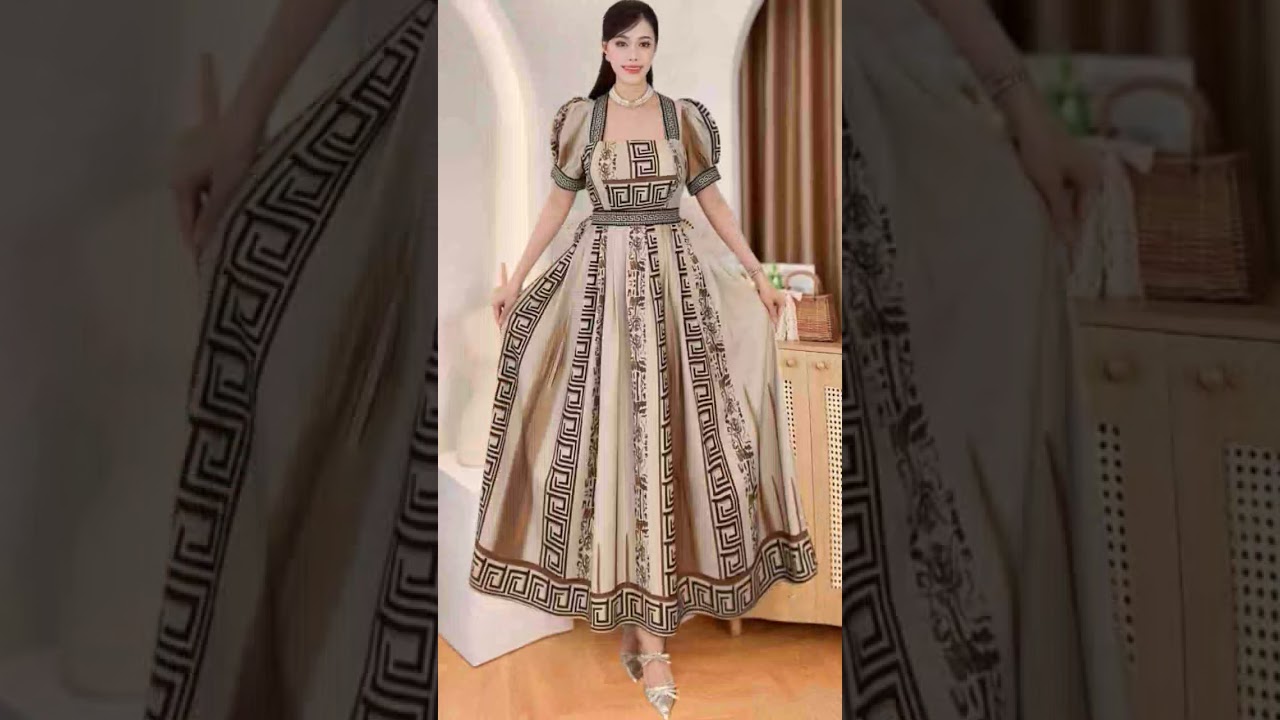 Check out Luxury Vietnam Padded Puff-sleeve Maxi Dress Womenswear for