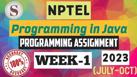 Programming in Java|| WEEK-1 Programming assignment Answers 2023|| July-Oct ||NPTEL||#SKumarEdu