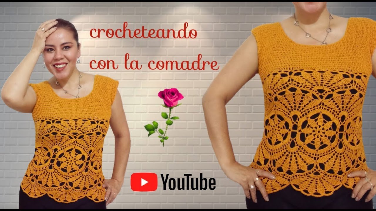 Tutorial Blusa o Vestido Abanico Elegante a Crochet Parte #1 💖🌹💕