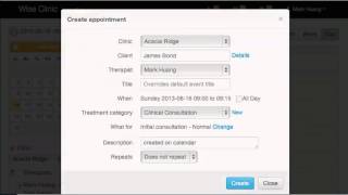 ClinicWise - edit treatment notes