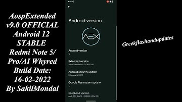 🔥AospExtended v9.0 OFFICIAL Android 12 STABLE Redmi Note 5/Pro/AI Whyred 💪