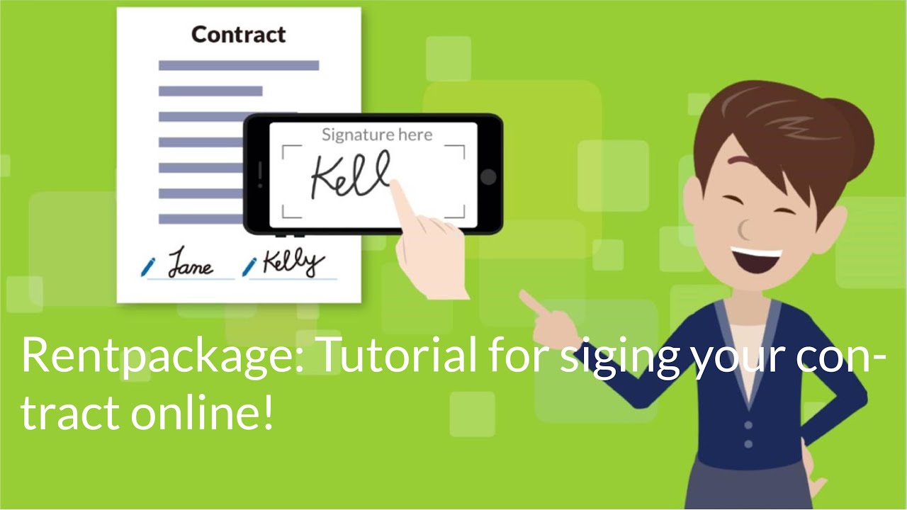 Rentpackage: Tutorial for siging your contract online! - YouTube