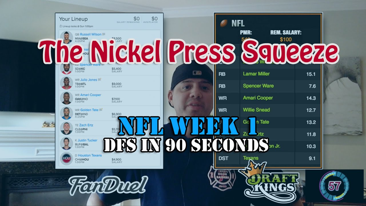 NFL DFS | Nickel Press Squeeze Week 1