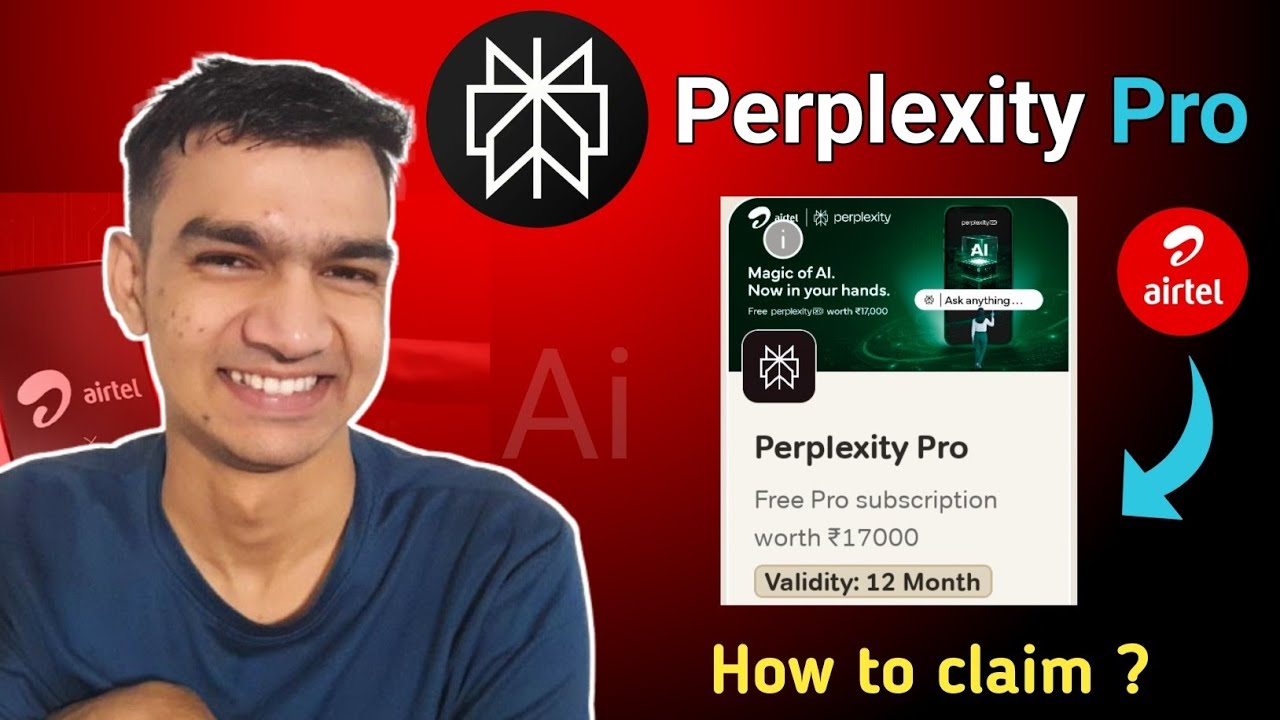 How to claim Perplexity Pro free subscription? | Airtel Thanks app se Af p286p