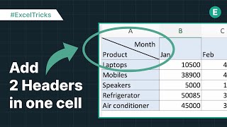 How to Insert Diagonal Line in Excel | Split Cells Diagonally
