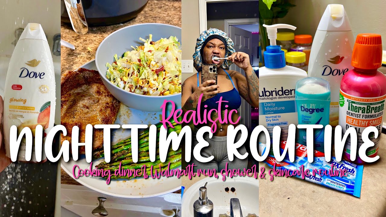 VLOG: Realistic Night-time Routine | Walmart Run, Cooking Dinner ...