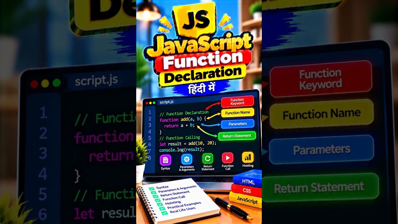 JavaScript Function Declaration कैसे काम करता है - YouTube