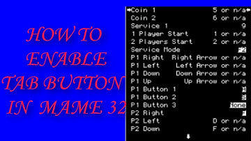 How to enable TAB button in MAME 32 PC