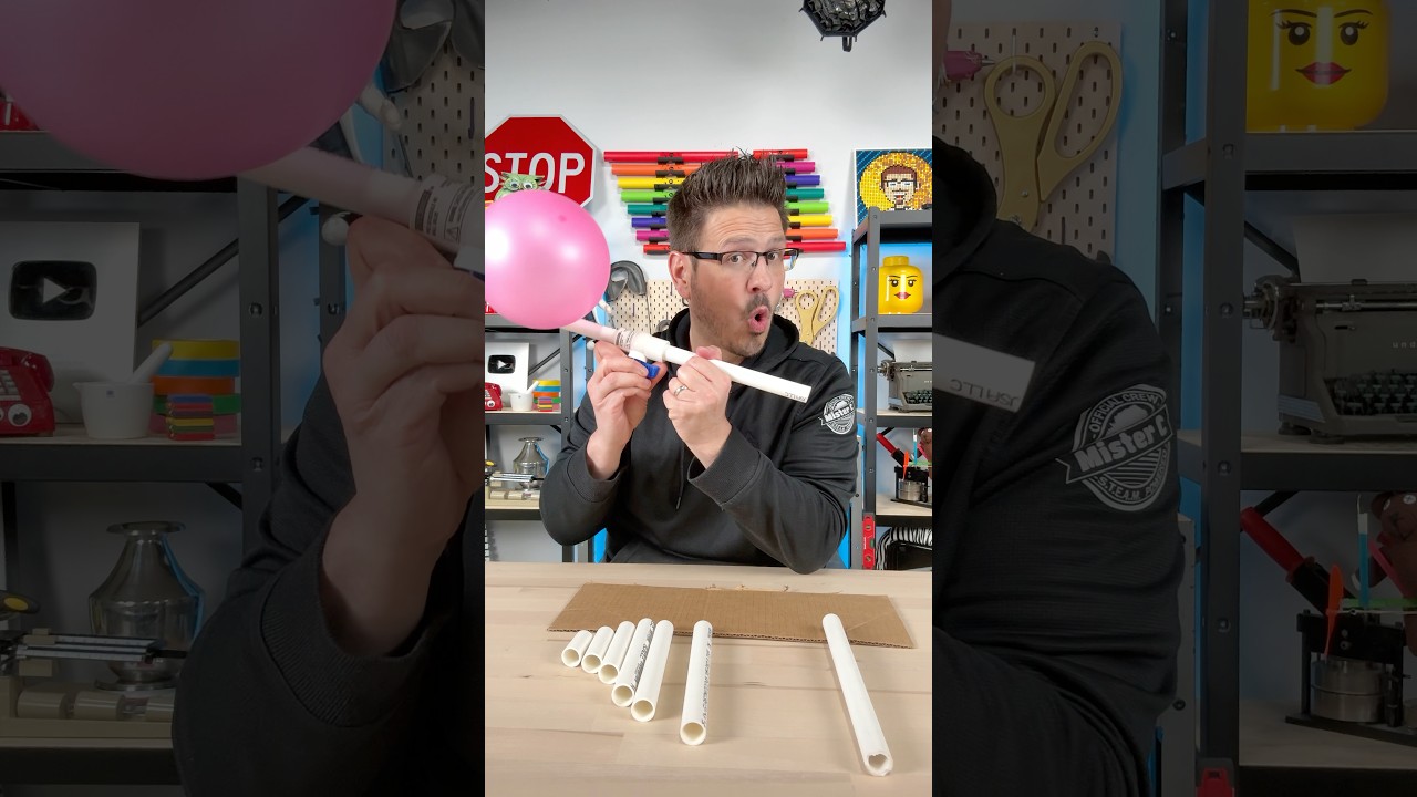 DIY PVC horn with valve #horn #airhorn #diy #stem #science