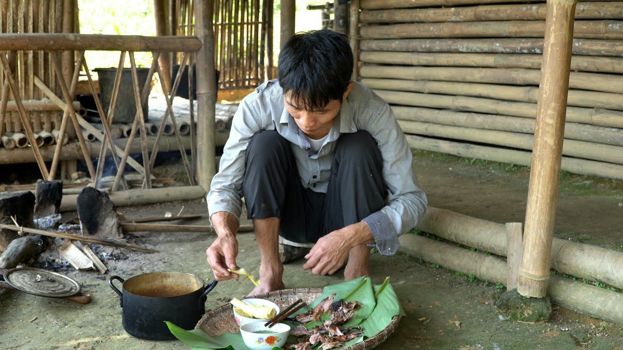 Looking for more food in the forest for the coming winter days