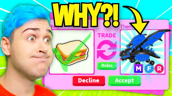 Trading ONLY *SANDWICH* for my DREAM PET *SHADOW DRAGON*...Then THIS HAPPENED!! Adopt Me (Roblox)