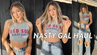 HUGE NASTY GAL TRY ON HAUL fall spring trends