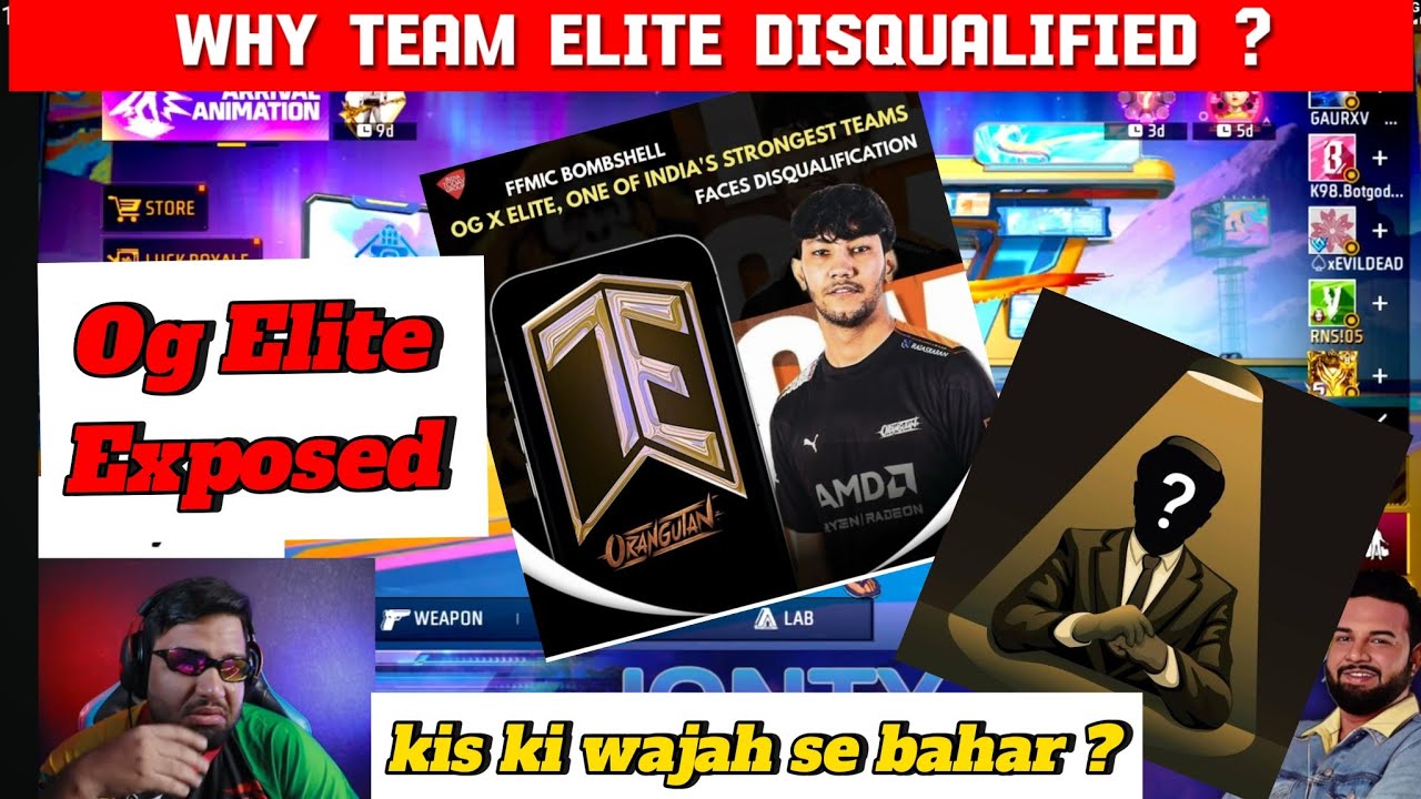 OG Elite Exposed? Why Team Elite Disqualified from FFMIC 😱 Jonty gaming big statement 