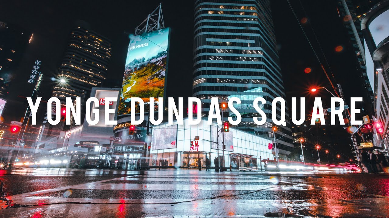 Download Yonge Dundas Square | Toronto | 🇨🇦 Canada | iphone Pro Cinematic Mode Video