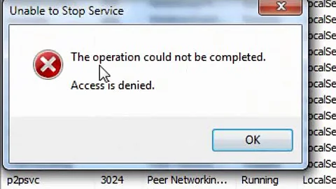 Unable to Stop Service: The operation could not be completed. Access is Denied (Task Manager)