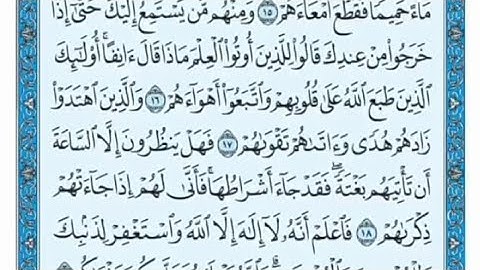 سورة محمد مكتوبة - علي جابر