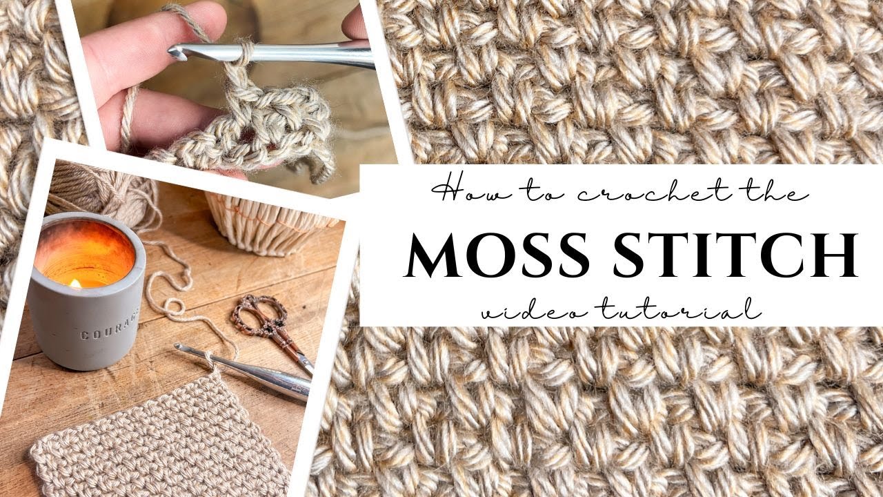 Crochet the Moss Stitch | Crochet Stitch Tutorial | How to Crochet ...