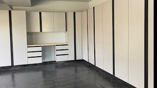 Garage cabinets installation by The Closet Doctor walk through