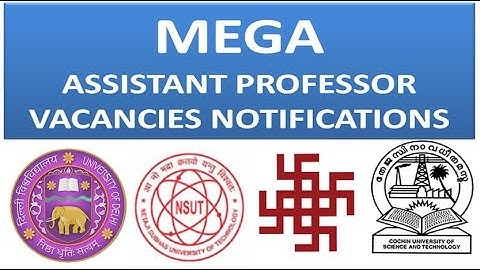 Assistant Professor Vacancies in Govt University | PG(With/With Out UGC NET) | Apply Immediately