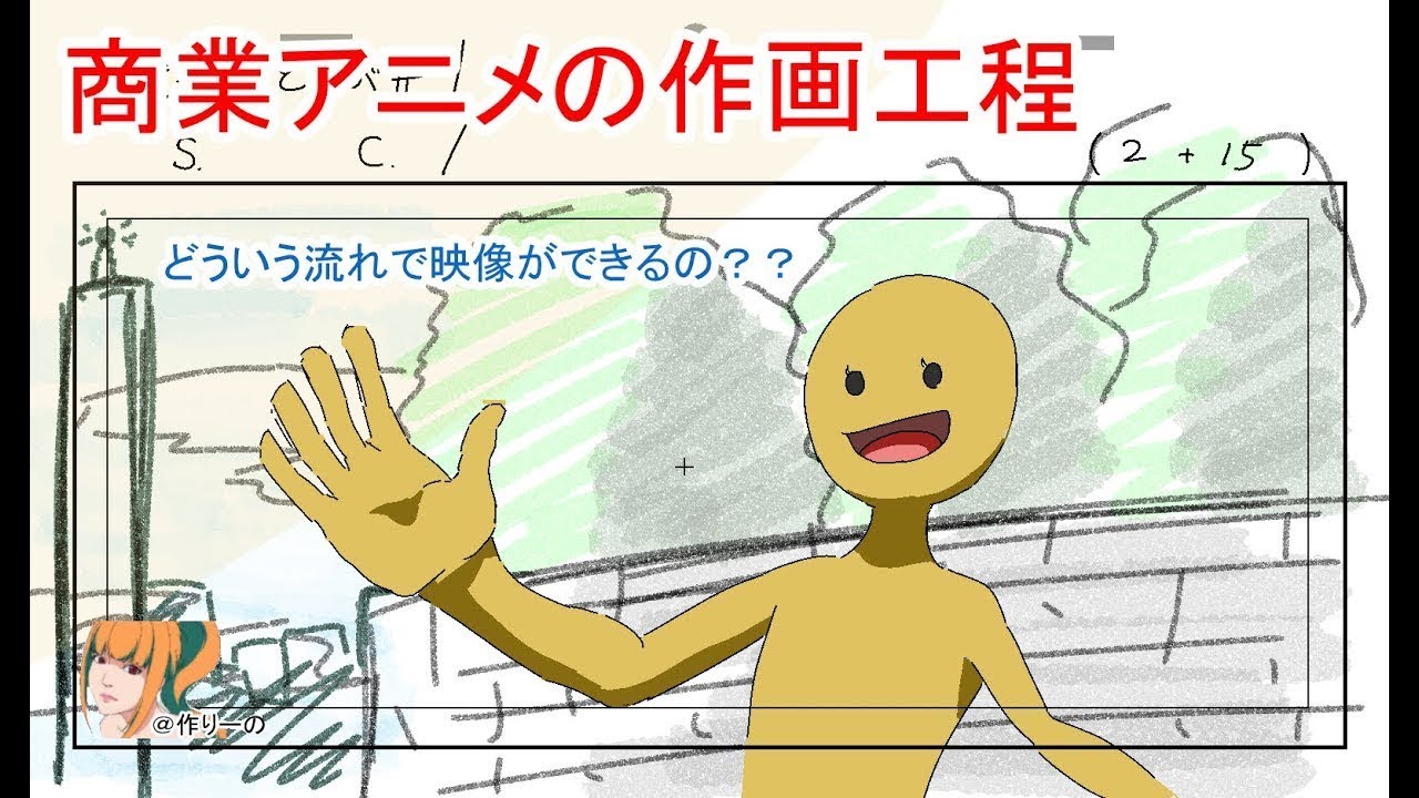 【作画の基礎知識】商業アニメの作画工程