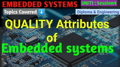 Quality Attributes of Embedded Systems|| Operational & Non Operational Quality Attributes||Session4