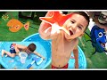 Summer Activity for Kids, Family Pool Party and goin Fishing