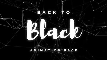 Back to Black - Animated Background Loop Pack