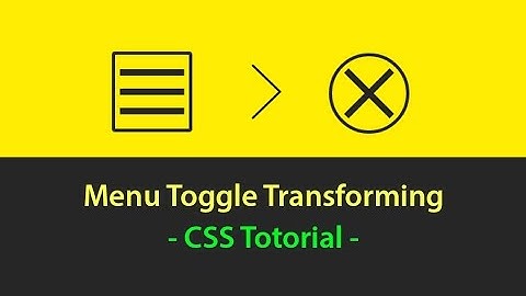 Transforming Hamburger Menu - Pure Css Animated Toggle Icon - Plz SUBSCRIBE Us For Daily Videos