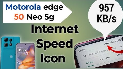 Motorola edge 50 Neo 5g Data speed icon show / Internet speed show