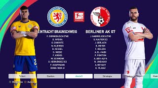 PES 21 Berliner AK 07 vs Eintracht Braunschweig 2.Bundesliga