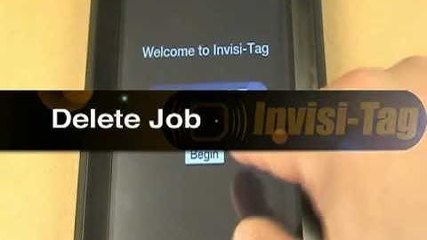 INVISI-TAG RFID SYSTEM - DELETE JOB FUNCTION