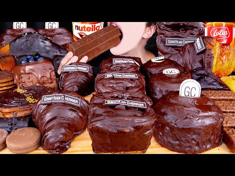 ASMR KITKAT MAGNUM CHOCOLATE ICE CREAM OREO NUTELLA DESSERT MUKBANG킷캣 초콜릿 먹방チョコレート 咀嚼音 EATING SOUNDS