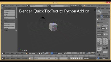 How to -Blender Quick tip: Script to .py addon