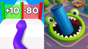 Snake Run Race VS Hole.io Max All Levels Gameplay Android,iOS NEW UPDATE