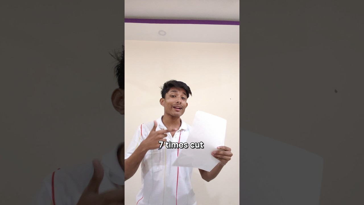 Can we Cut a Paper 7 times ? #shorts #viral