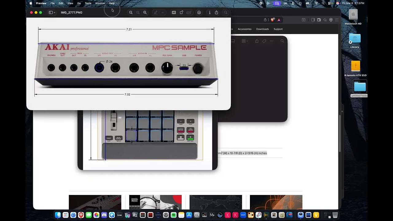 MPC Sample size speculation from Mockups and comparison with SP404 MKII