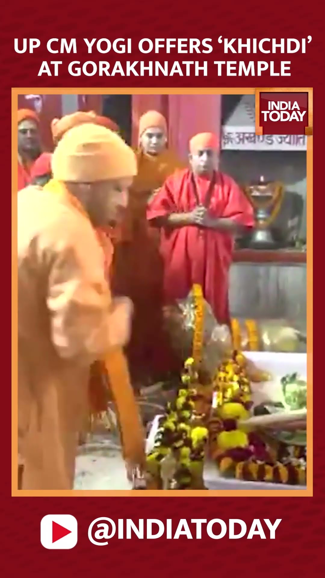 U.P. CM offers Khichdi at Gorakhnath temple, urges people to strengthen bond with nature