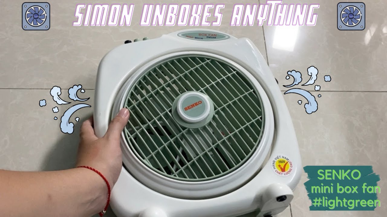 [unboxing][TIKI] QUẠT SENKO MINI BOX FAN MÀU XANH NGỌC 220V/50Hz - YouTube