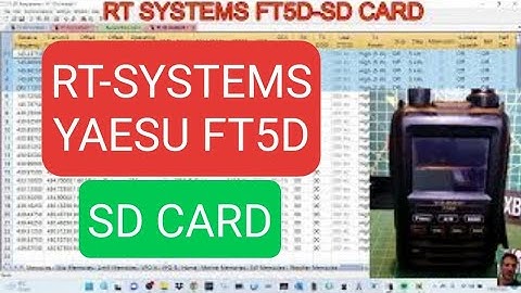 RT-SYSTEM FT5D Programming Using SD Card - NO CABLE