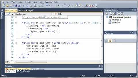 Visual Basic Tutorial - 183 - FTP Downloader Part 6   Changing The Server